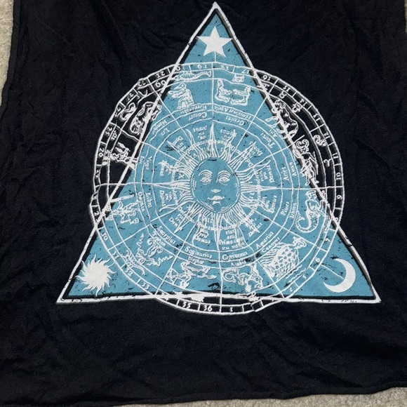 Foreign Exchange Boho Astrological Muscle Tee with Ties - Picture 2 of 5